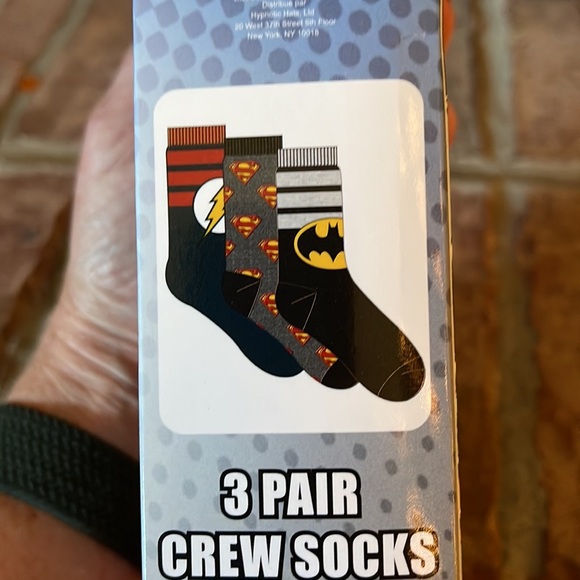 NIB DC Justice League Superman Flash Batman Men's Crew Socks - Picture 4 of 6